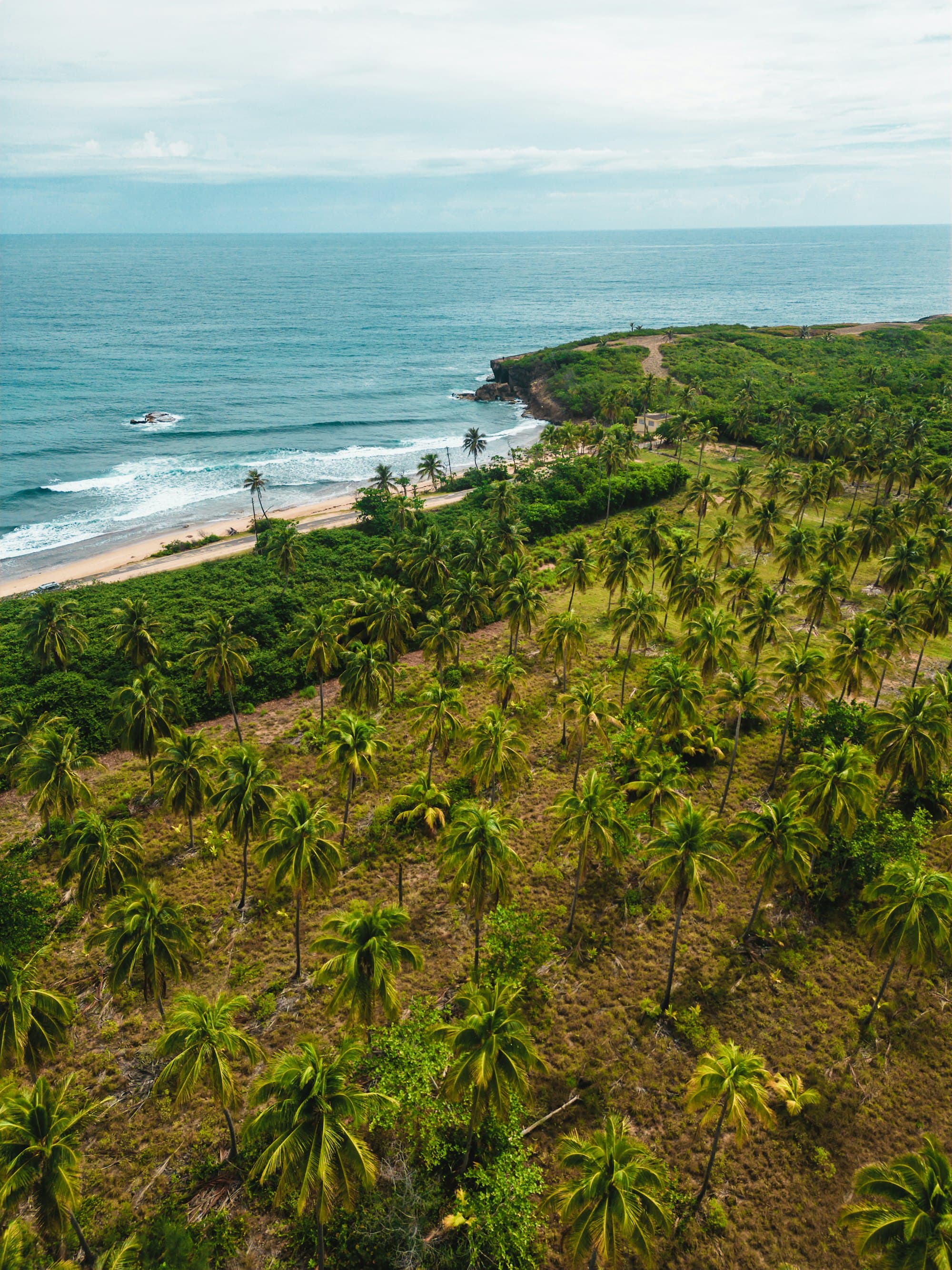 Aerial view of a Puerto Rico coastline